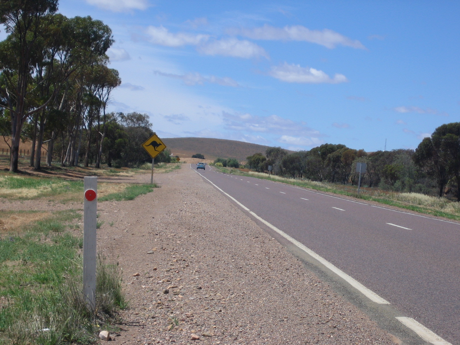 Marker post used to identify infrastructure asset location in the field